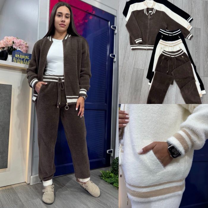 Женский теплый костюм альпака люкс качество Жіночий костюм 42-52 супер