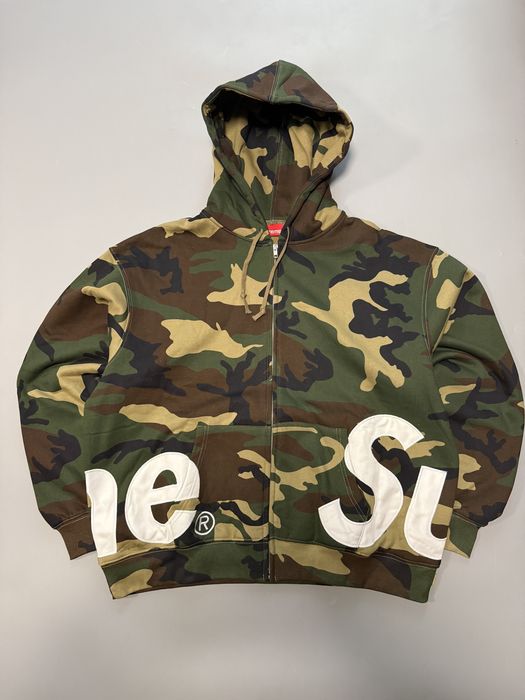 Supreme Big Logo Zip Up Hoode