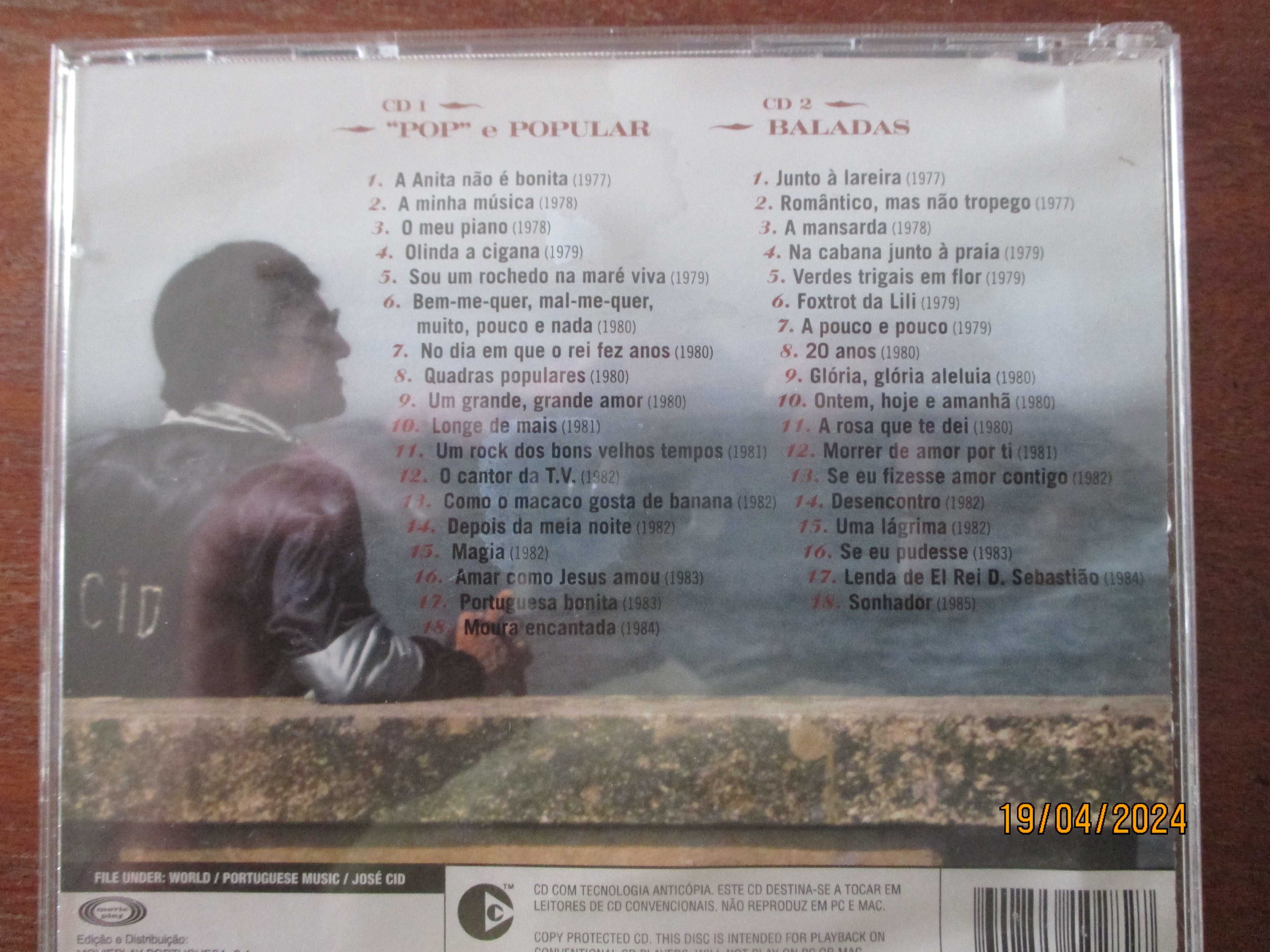 CD - José Cid - Antologia - Nasci para a música - ( duplo )