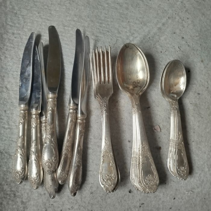 Posrebrzane  sztućce rosyjskie