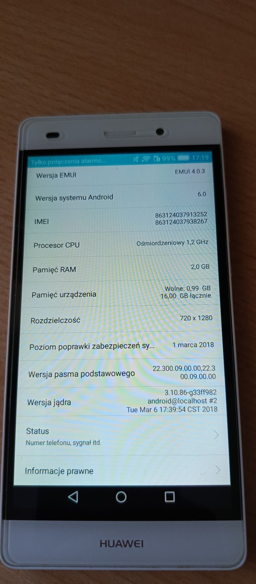 Huawei P8 lite   smartfon jak nowy