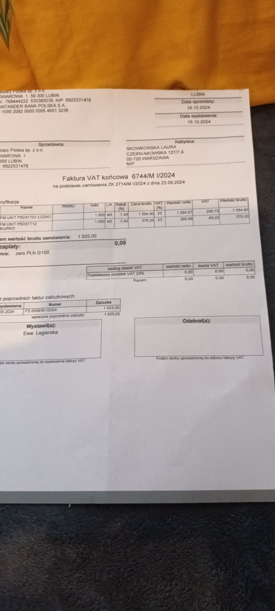 Łóżko piętrowe z biurkiem,szafą i półkami