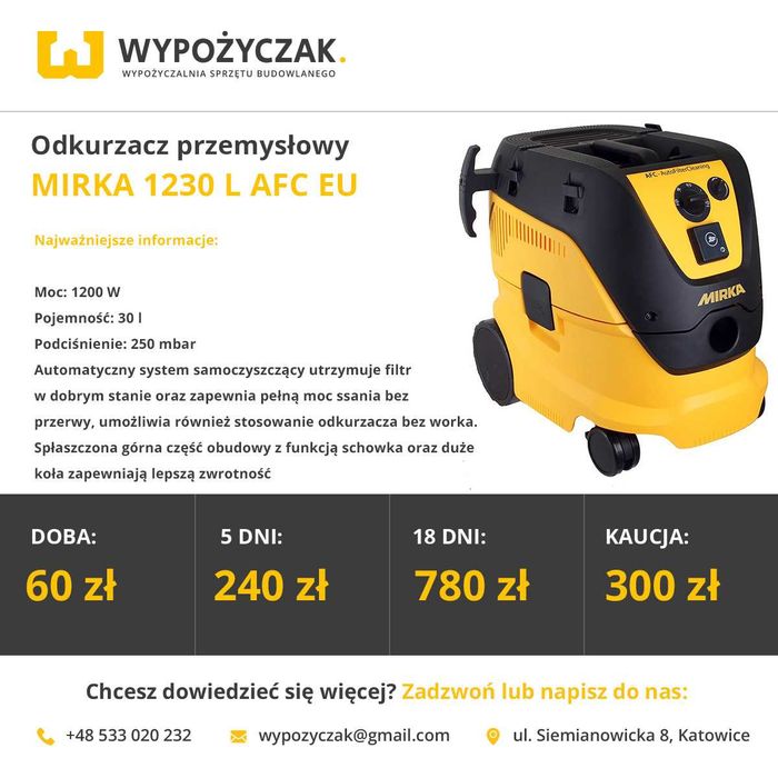 Żyrafa/szlifierka do gładzi/gipsu + odkurzacz Festool/Mirka - WYNAJEM