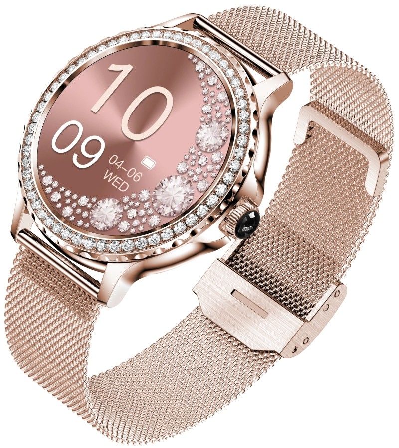 Smartwatch Damski Rubicon RNCF19-1 Różowe Złoto  Bransoleta + Pasek