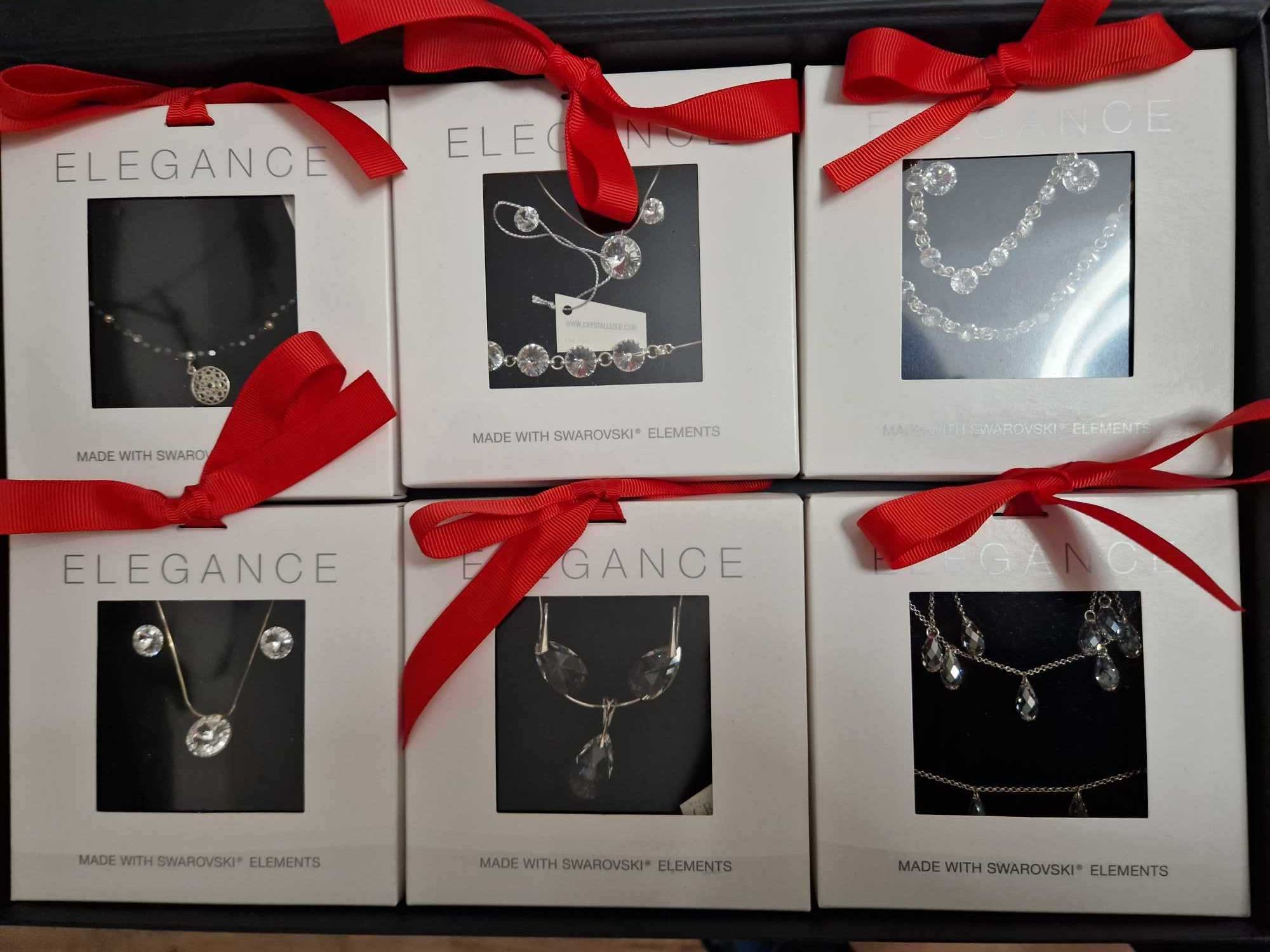 Nowy zestaw biżuterii ze srebra z kryształami Swarovski