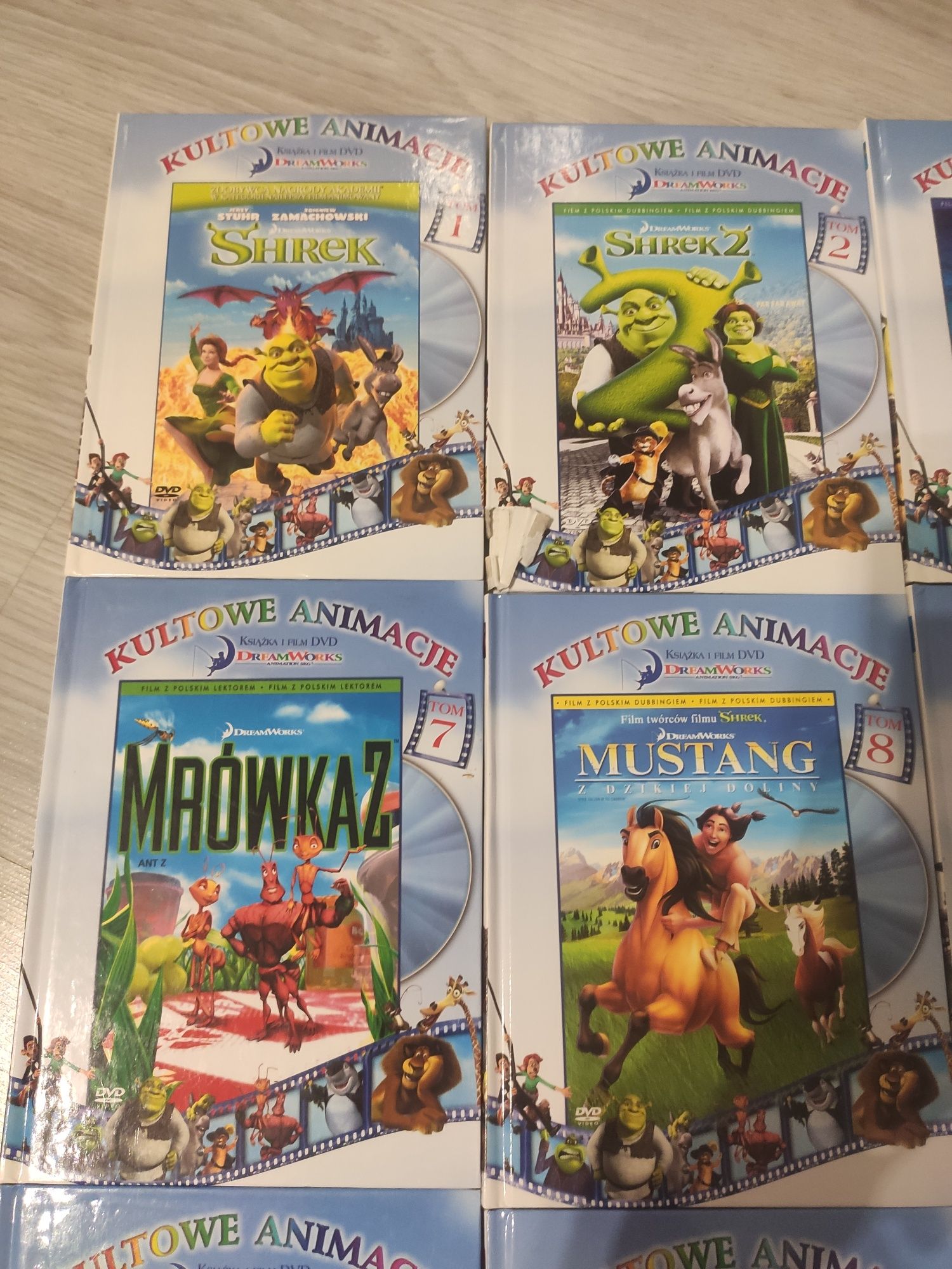 Kultowe animacje książki i filmy DVD DreamWorks Shrek itp