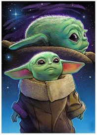 Malowanie Po Numerach Baby Yoda Obraz z Ramą 40x50