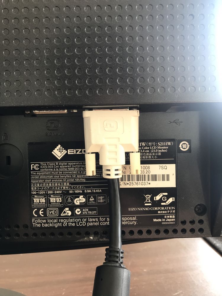 Monitor graficzny 21.1” 1680x1050 EIZO FlexScan S2111W SlimEdge