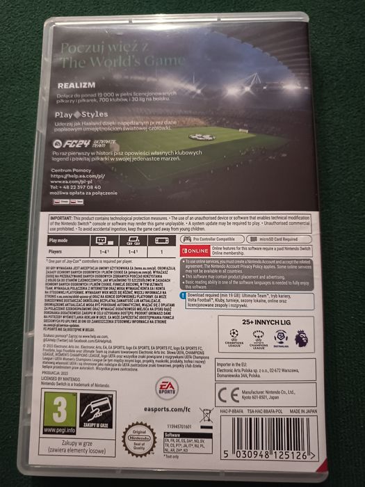 Gra FIFA FC24 na konsolę Nintendo Swich