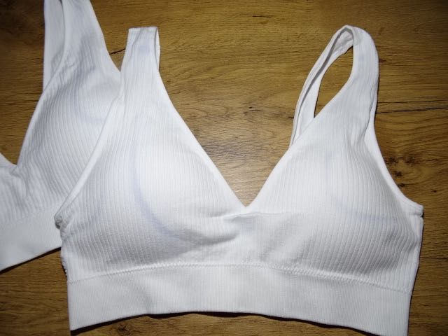 Primark 2 x biały prążek nowy S