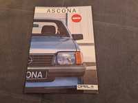 Oryginalny prospekt OPEL ASCONA 1984