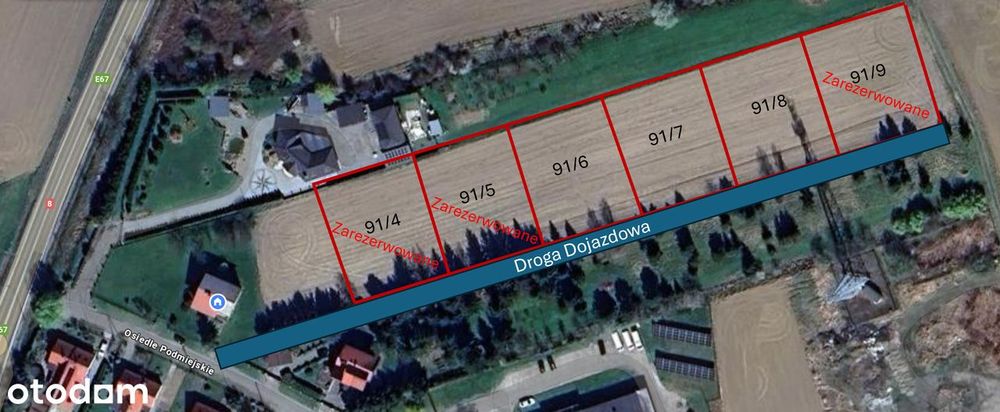 Na sprzedaż 3 działki uzbrojone budowlane po 10 arów każda w Niemcza