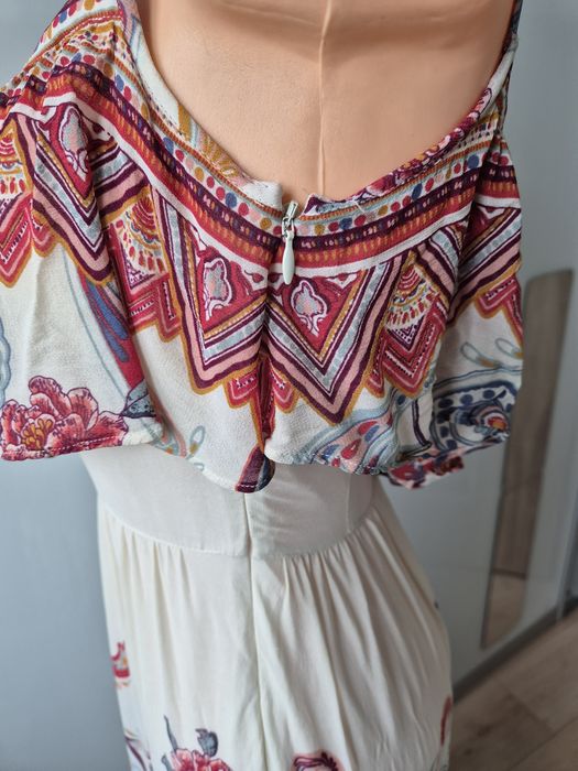Długa sukienka na ramiączkach Monsoon S boho używana