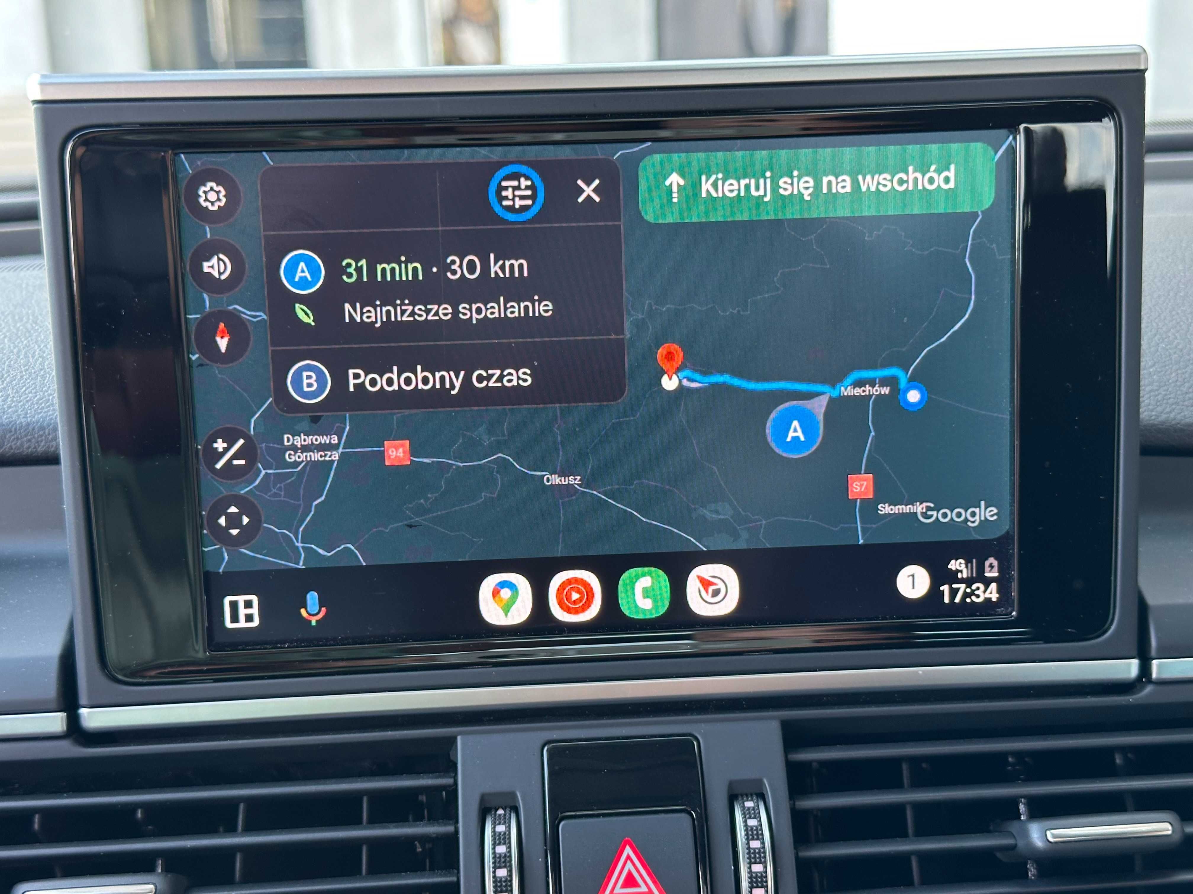 Carplay Android Auto Audi MIB2 MH2p MIB3 A6 A7 A8 A4 A5 Q5 Q7 Q8 Mapa