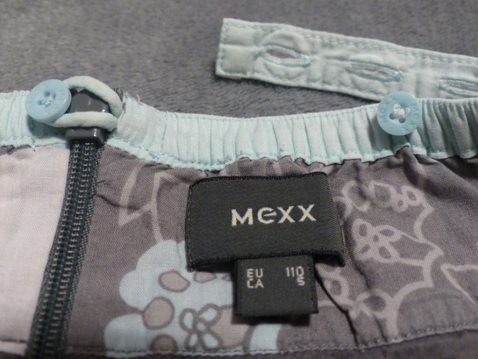 Sukienka Mexx 110cm 4-6 lat regulowane ramiączka szarości/błękity D1zł