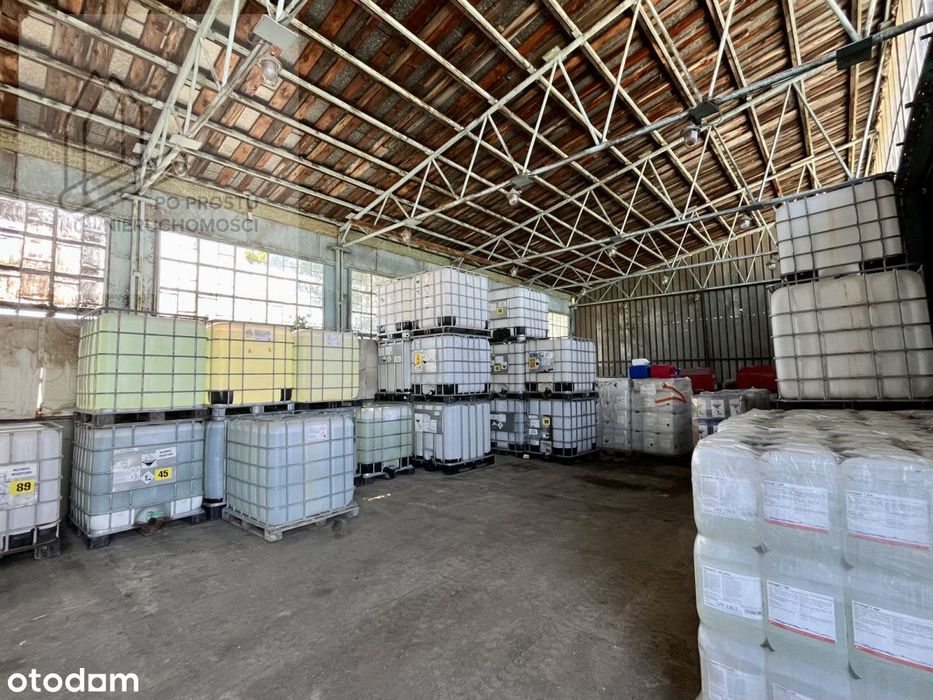 Hala magazyn + plac betonowy + biura / Lotnisko