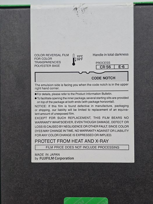 Fujichrome Velvia 100F 10 folhas