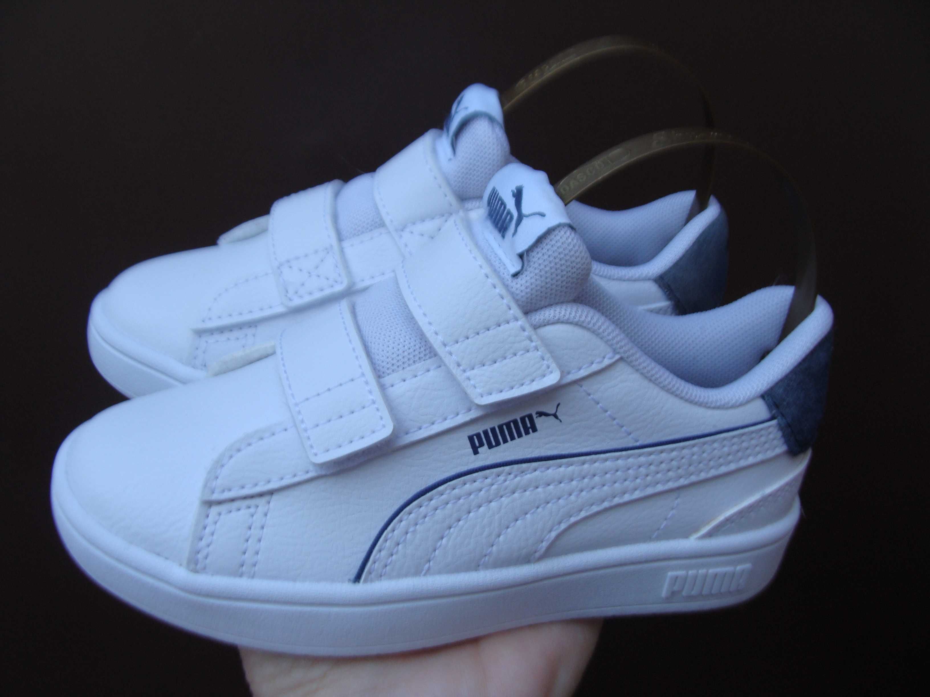 28/17 см Puma кроссовки кожаные на липучках 2023 год