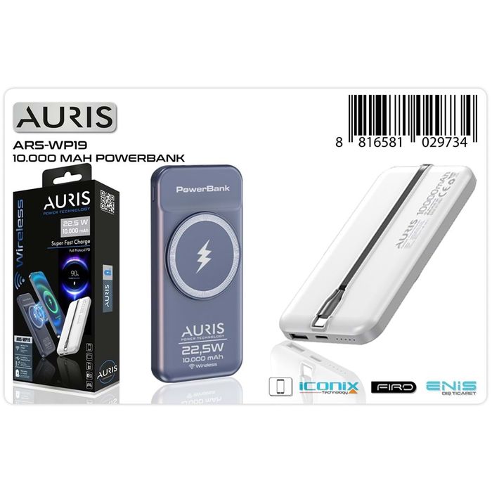 Power Bank AURIS ARS-WP19 10000mAh 22.5W
