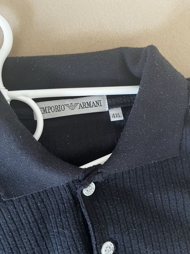 Czarna koszulka polo Giorgio Armani 4XL