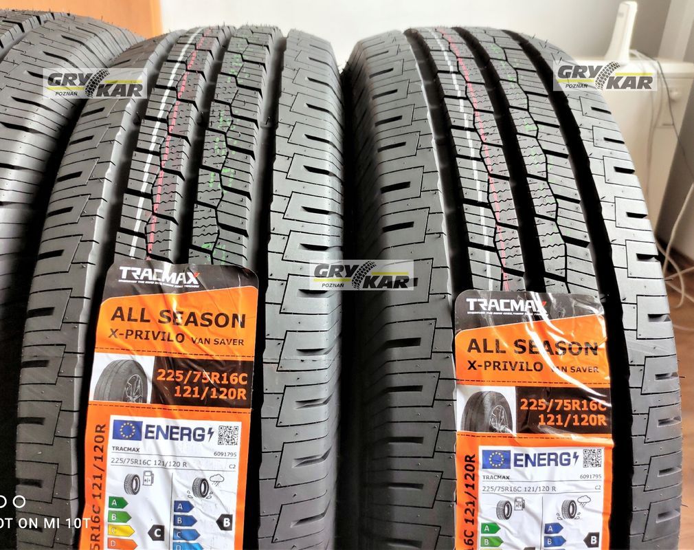4x 225/75r16c Tracmax X-Privilo VanSaver 121/120r C/B/72dB
