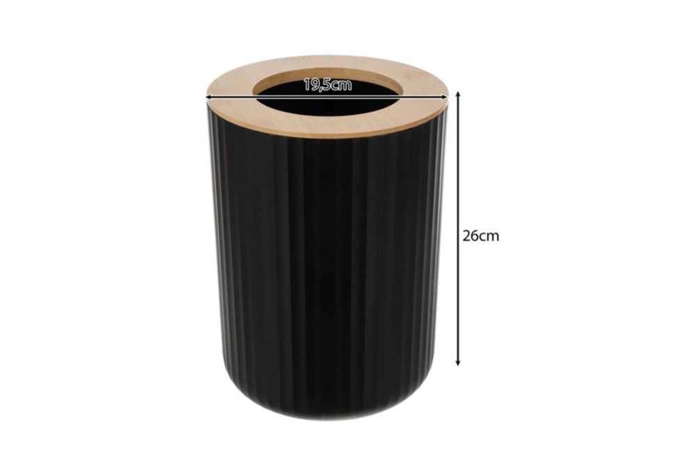 Zestaw akcesoriów łazienkowych CZARNY 6el.