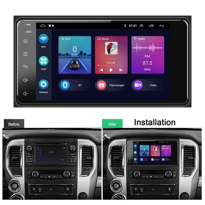 Radio Android Toyota Corolla Rav4 Hilux CarPlay GPS WiFi 2/64GB NOVO