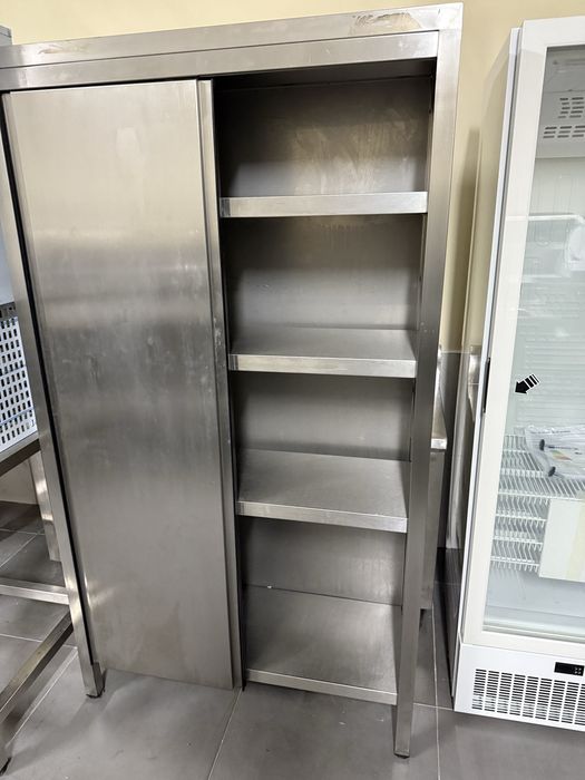 Armário em inox louceiro três parteleiras muito novo