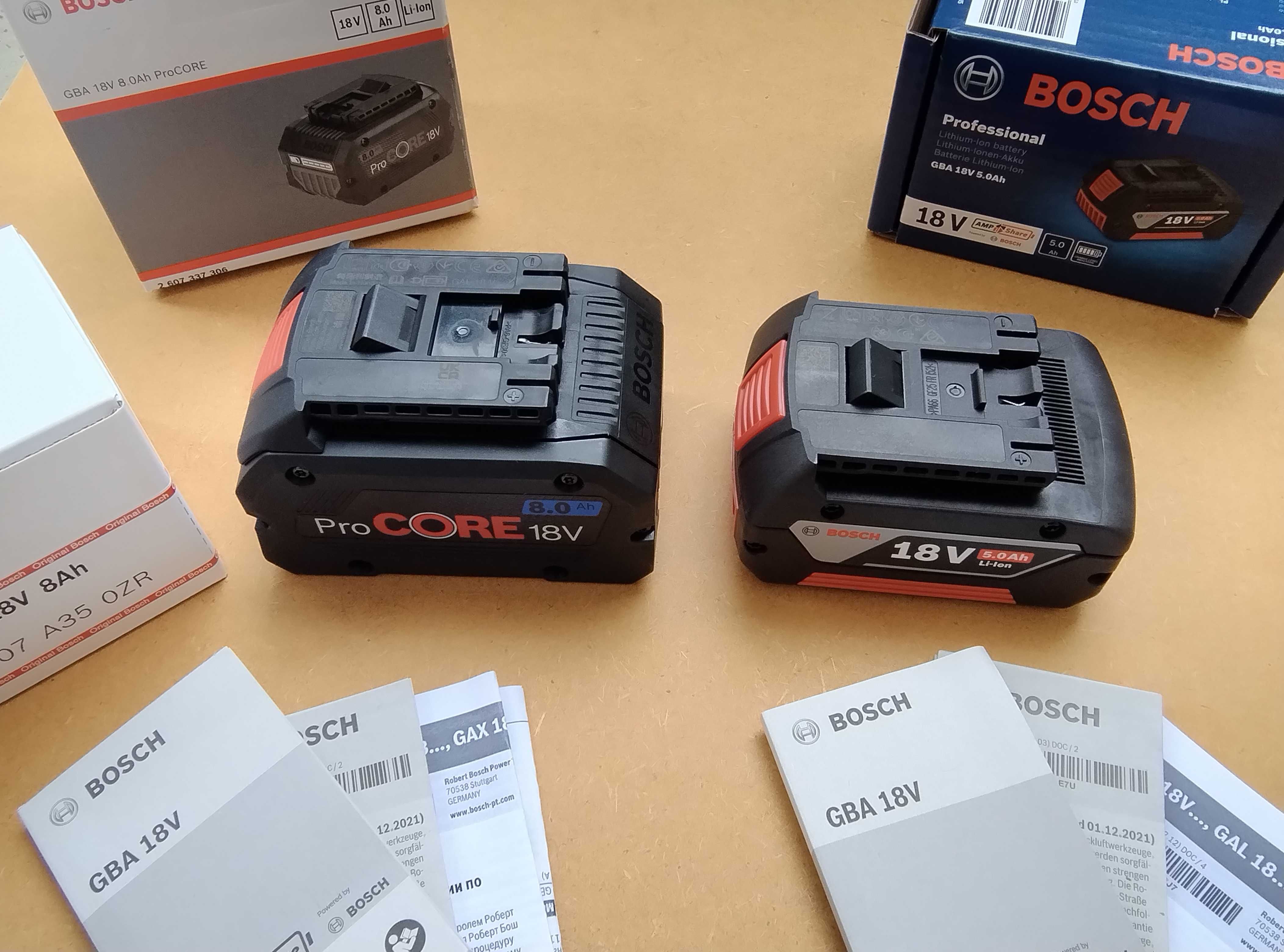 Акумулятори Bosch GBA 18 v 5.0 8.0 гайковерт GDS 18 450