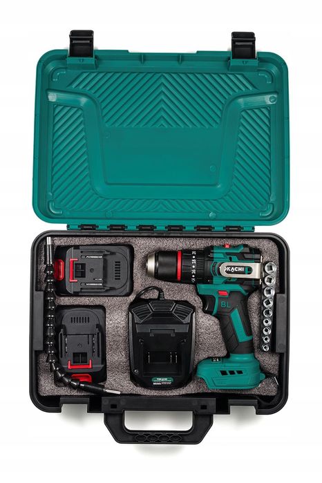 Wiertarko Wkrętarka Akumulatorowa Bezszczotkowa Udarowa 2xaku 21v fv