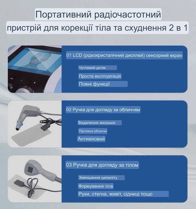 Радіоультразвуковий апарат Exilis для обличчя та тіла