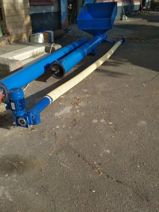 Гибкий шнек FA90*6000 мм. Спиральный конвейер. Погрузчик.