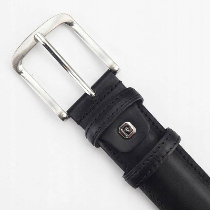 skórzany pasek męski z klasyczną klamrą - pierre cardin 100