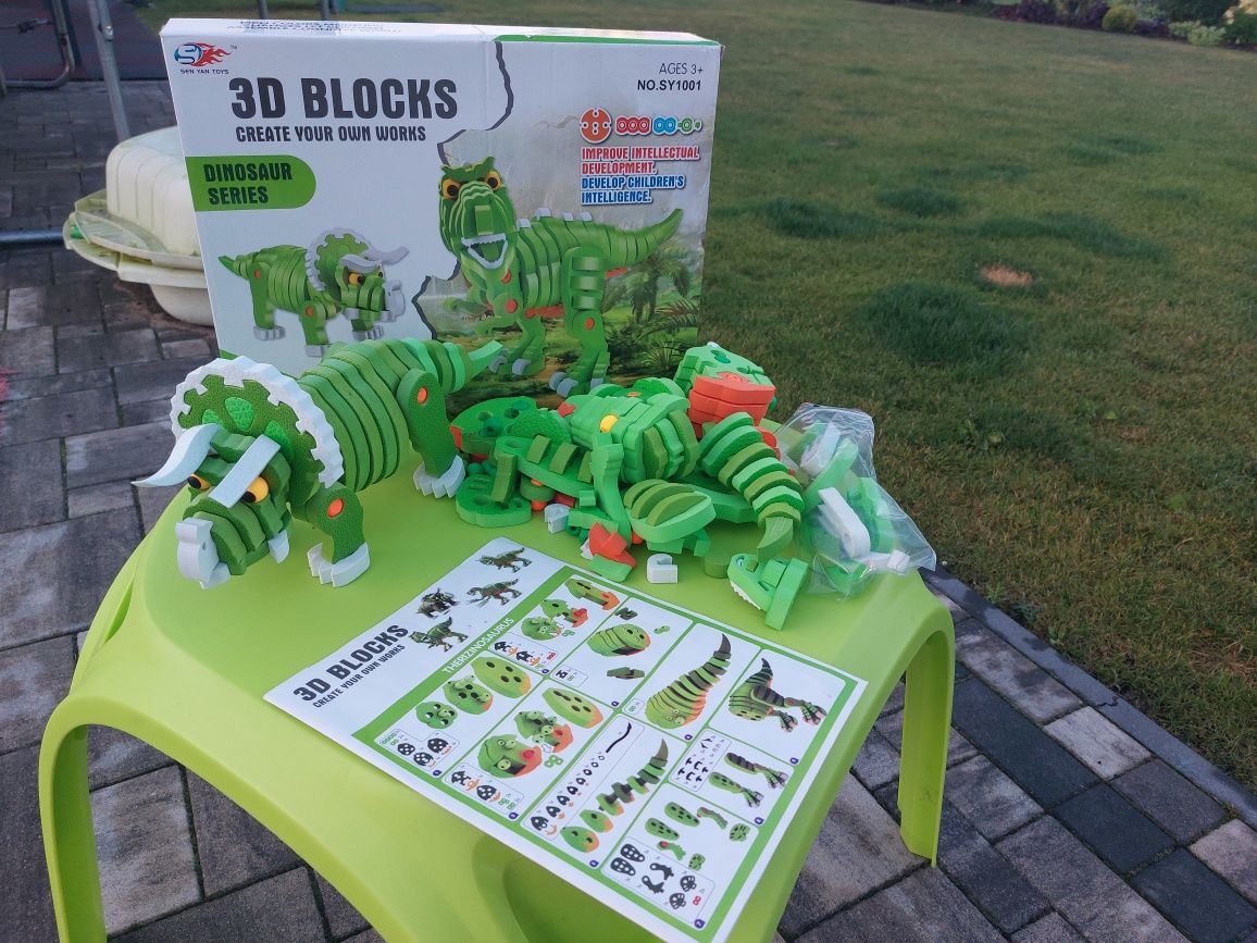 Puzzle 3D Dinozaury