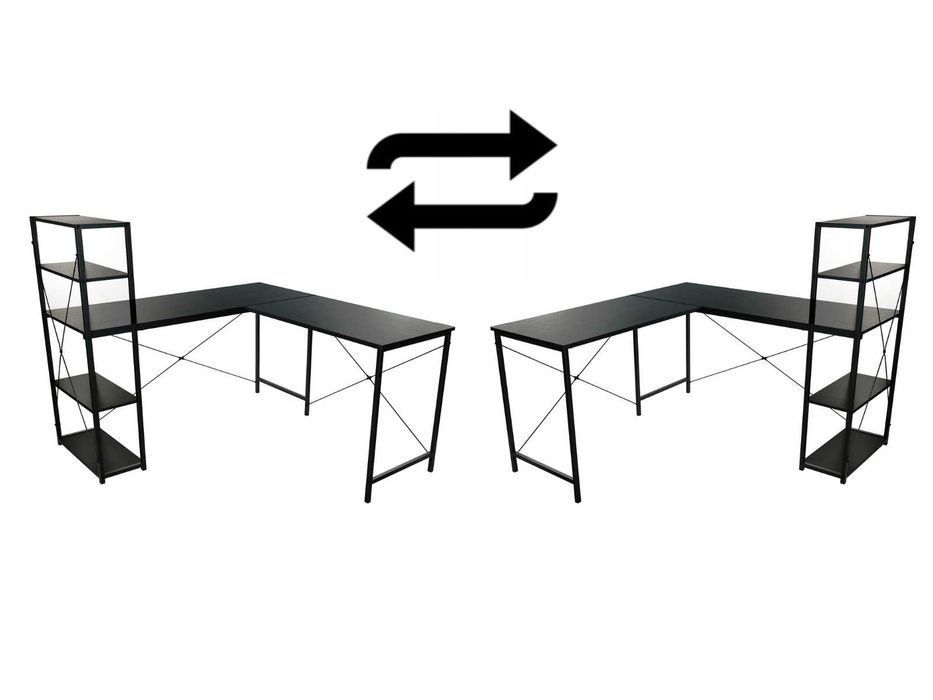 NOWE Biurko Narożne Gamingowe Czarne Duże Komputerowe Do Biura Szkolne