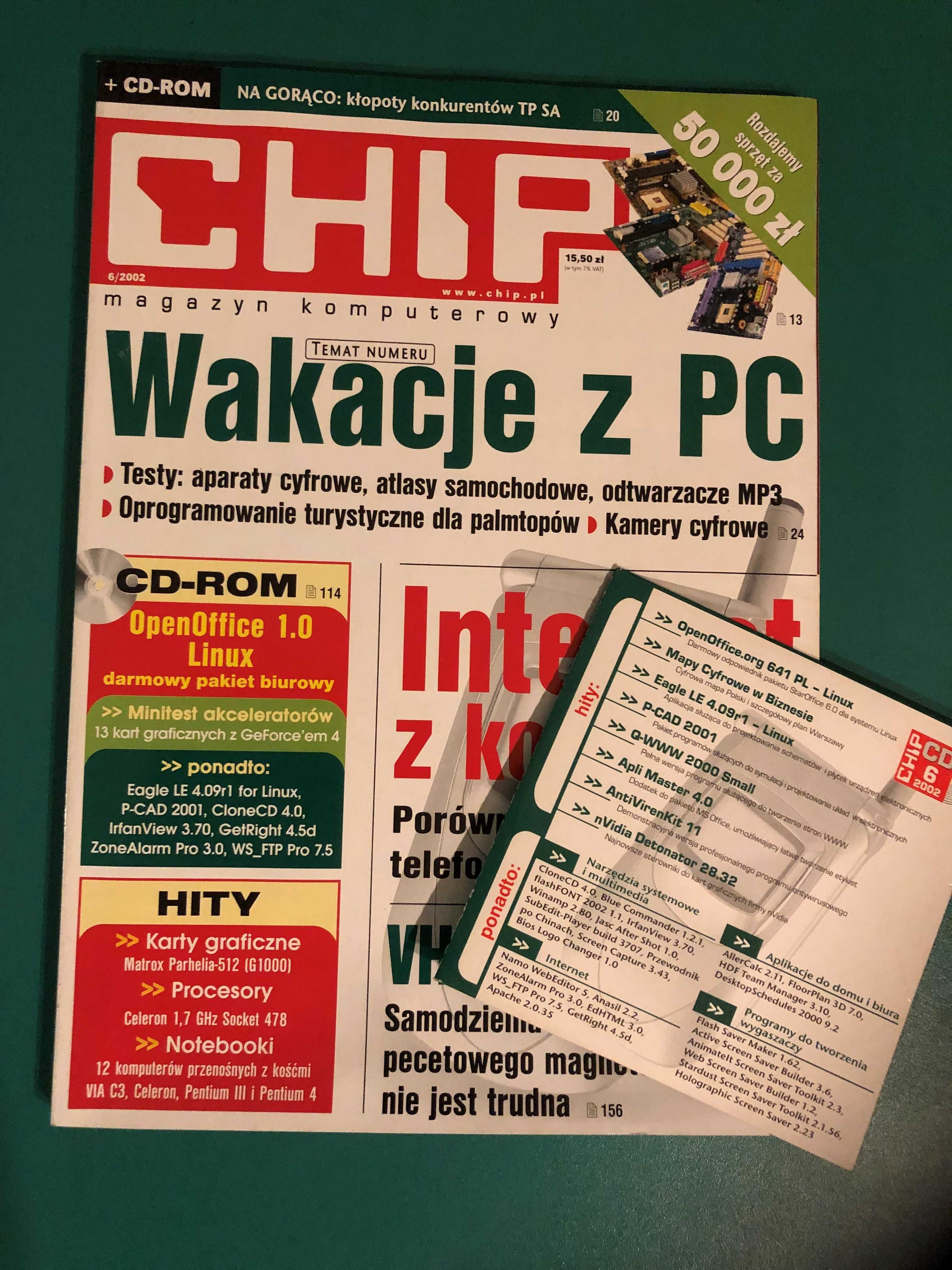 Chip magazyny komputerowe -wydania archiwalne 2002 i 2000