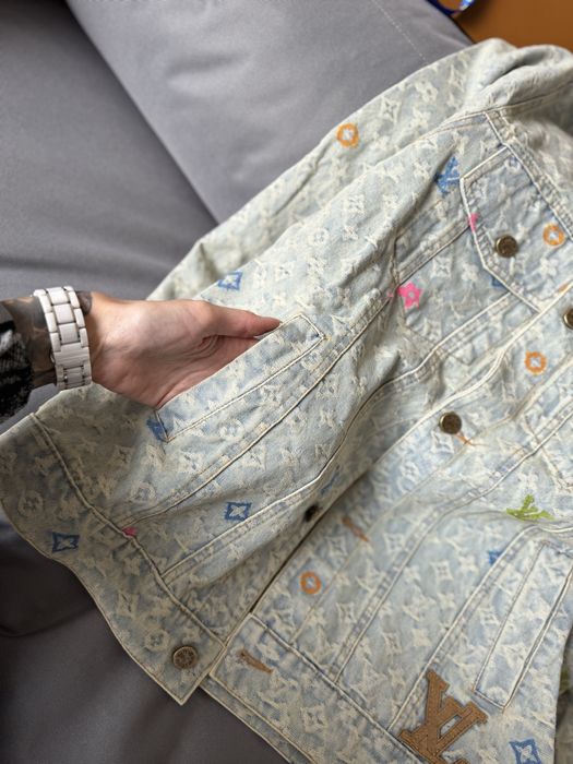 Джинсова куртка джинсовка Louis Vuitton жіноча кофта рубашка луи витон