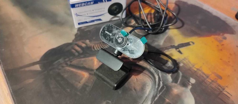 Веб камера HD 1080 з мікрофоном, USB підключення, для всіх ОС