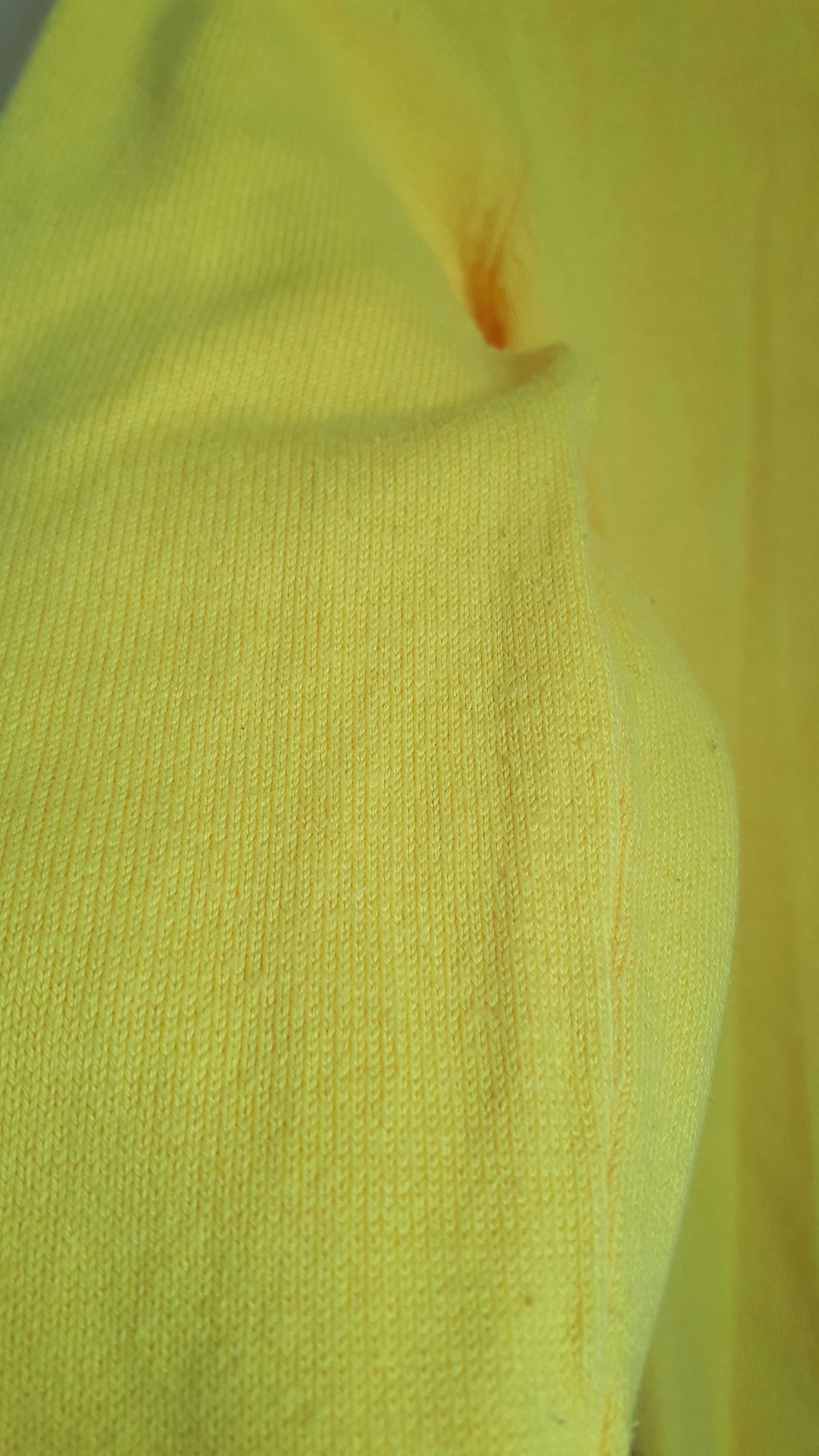 Żółty, rozpinany, cienki sweter na lato, Zara, S/M