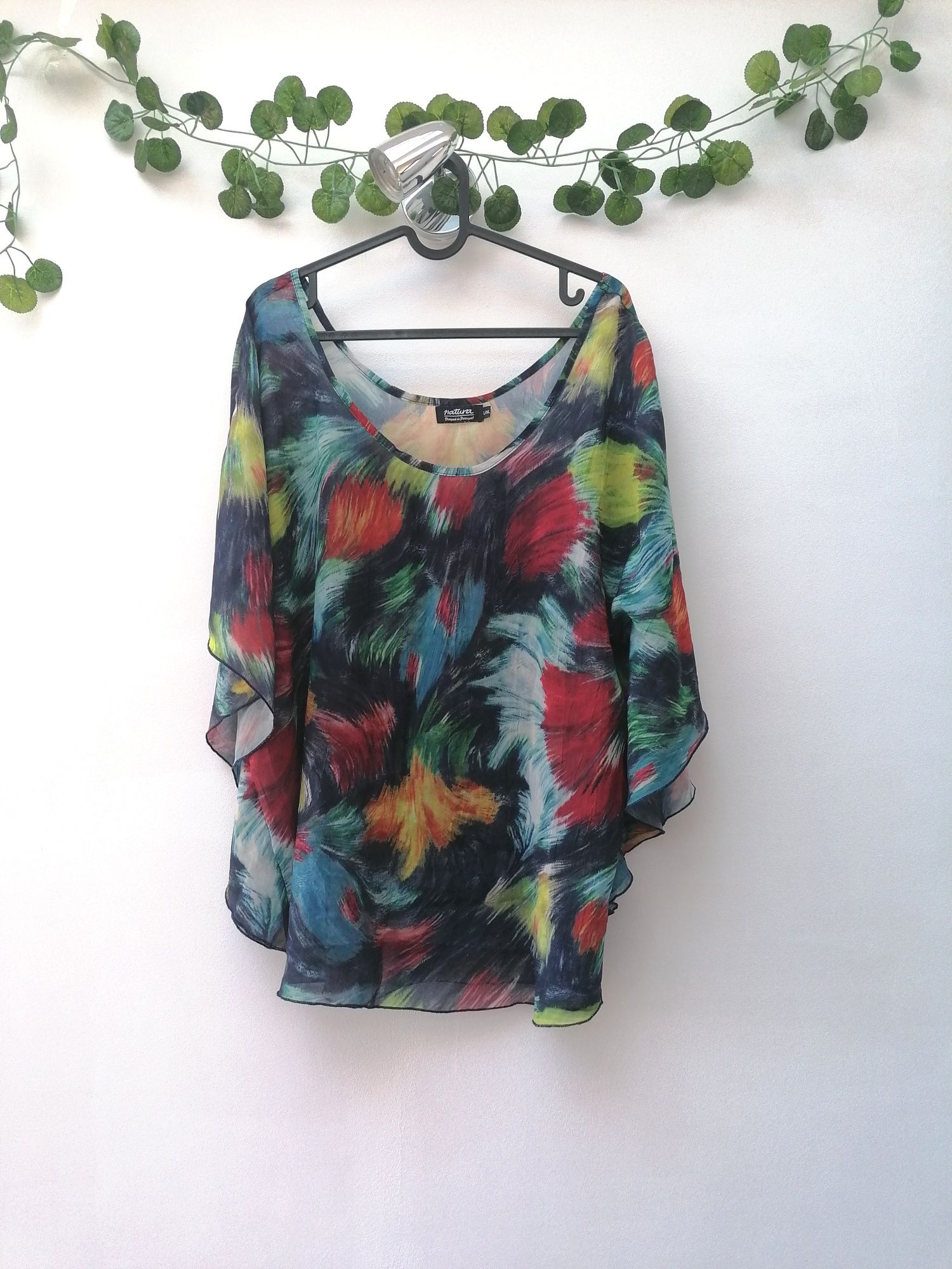 Blusa Colorida Larga