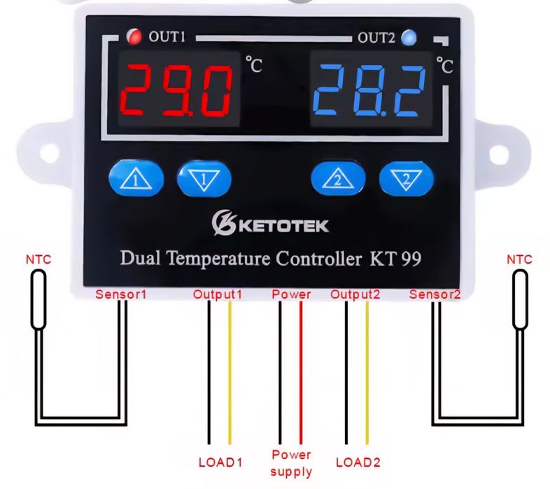 Termostat KT99 2 czujniki