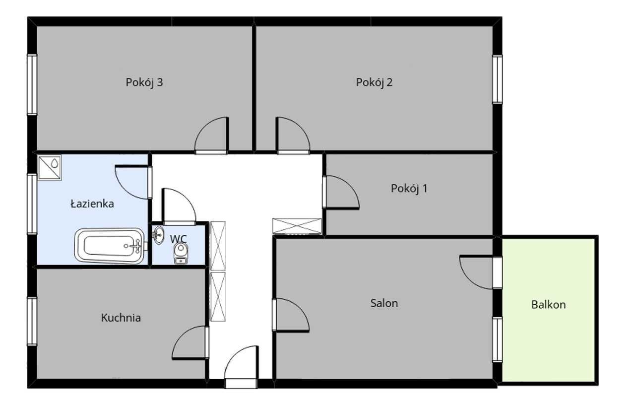 Mieszkanie 75,5m2, 4 pokoje, Starachowice, Hauke Bosaka