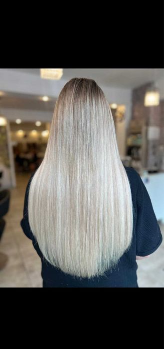 Przedłużanie włosów/zagęszczanie/metoda tape on/keratyna/prostowanie