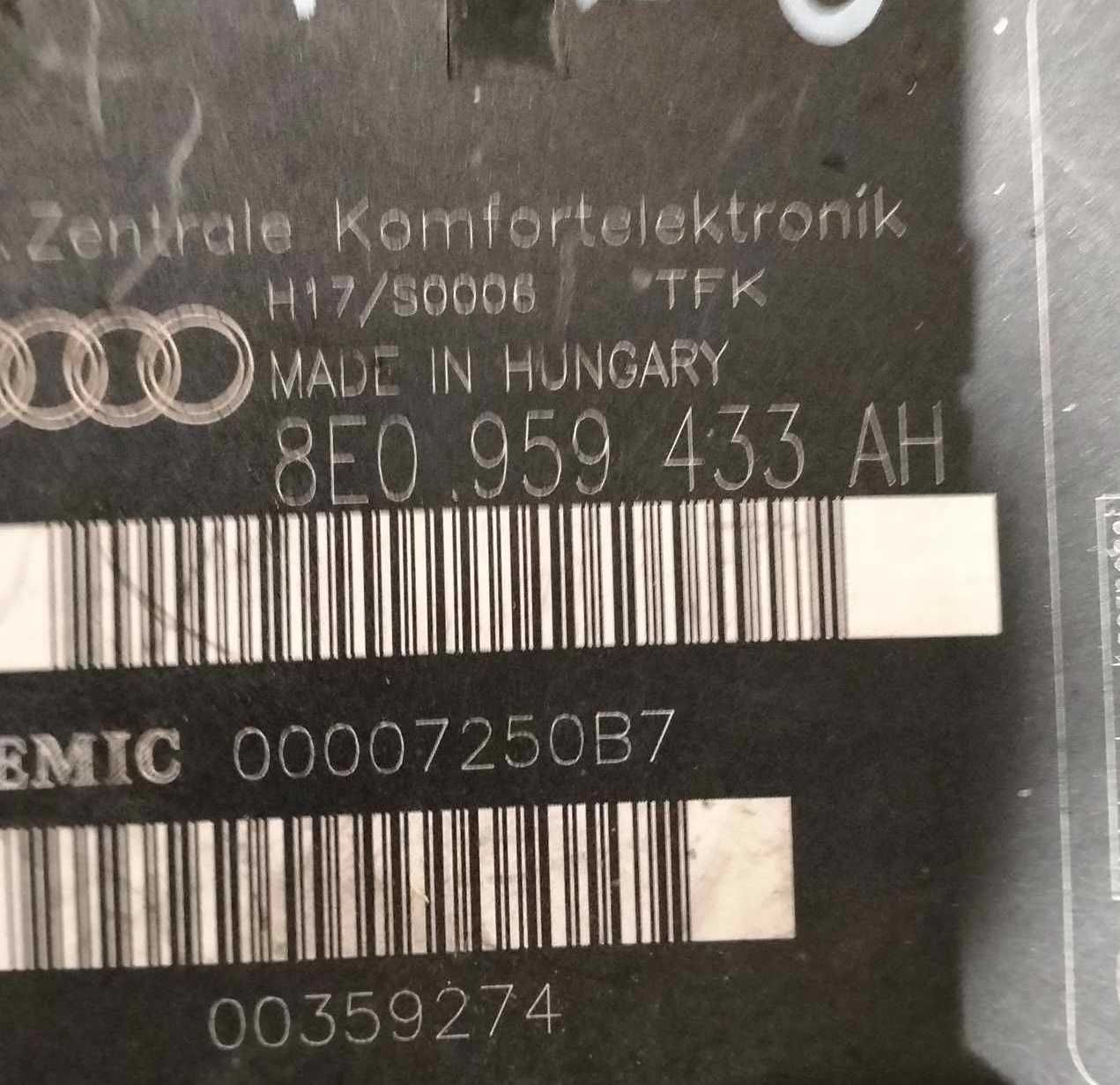sterownik moduł komfortu Audi A4 B6 B7 433 BC/AH/AJ/AG/J/CH/BD/D/L