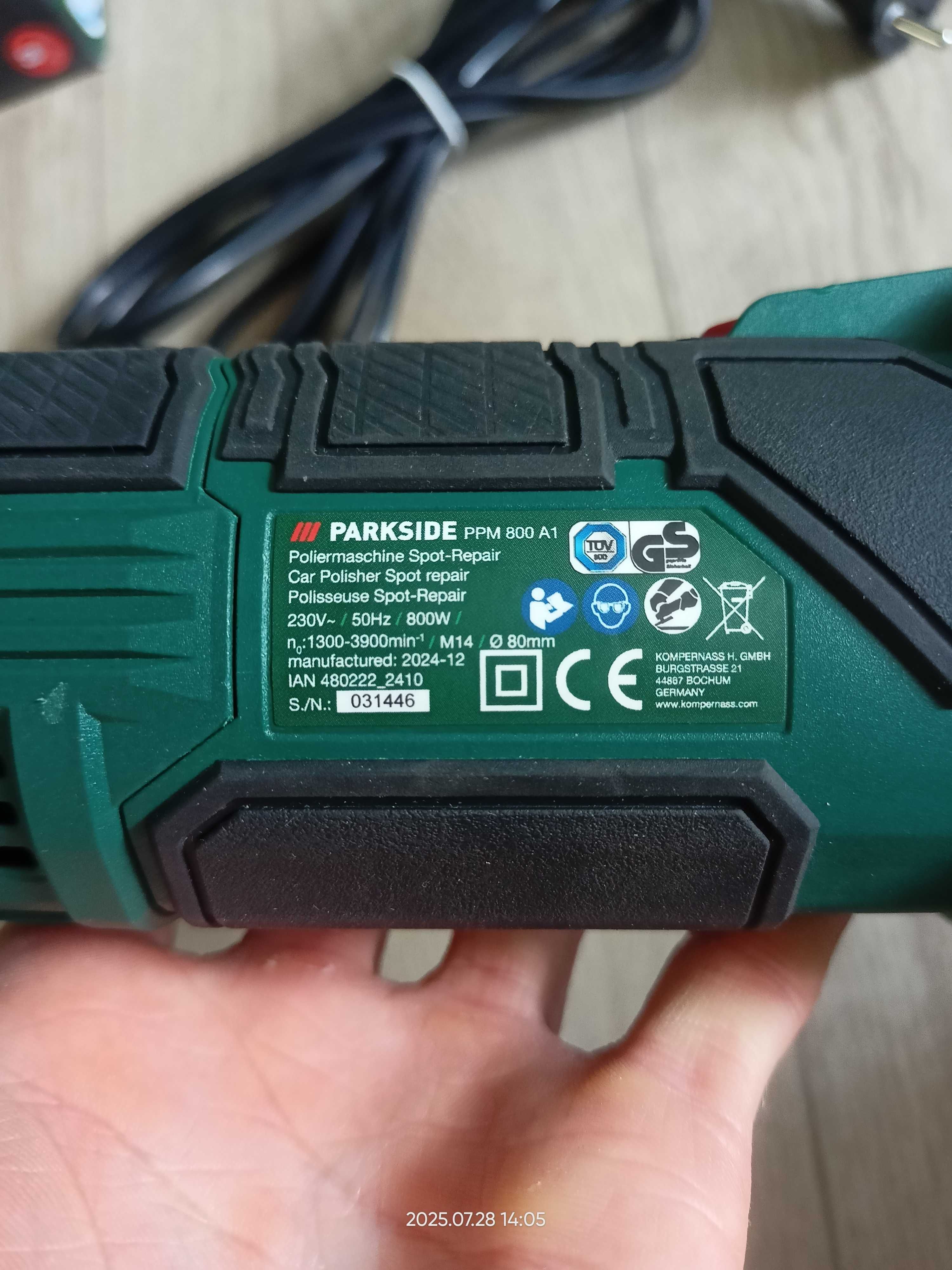 Polerka rotacyjna Parkside PPM 800 A1