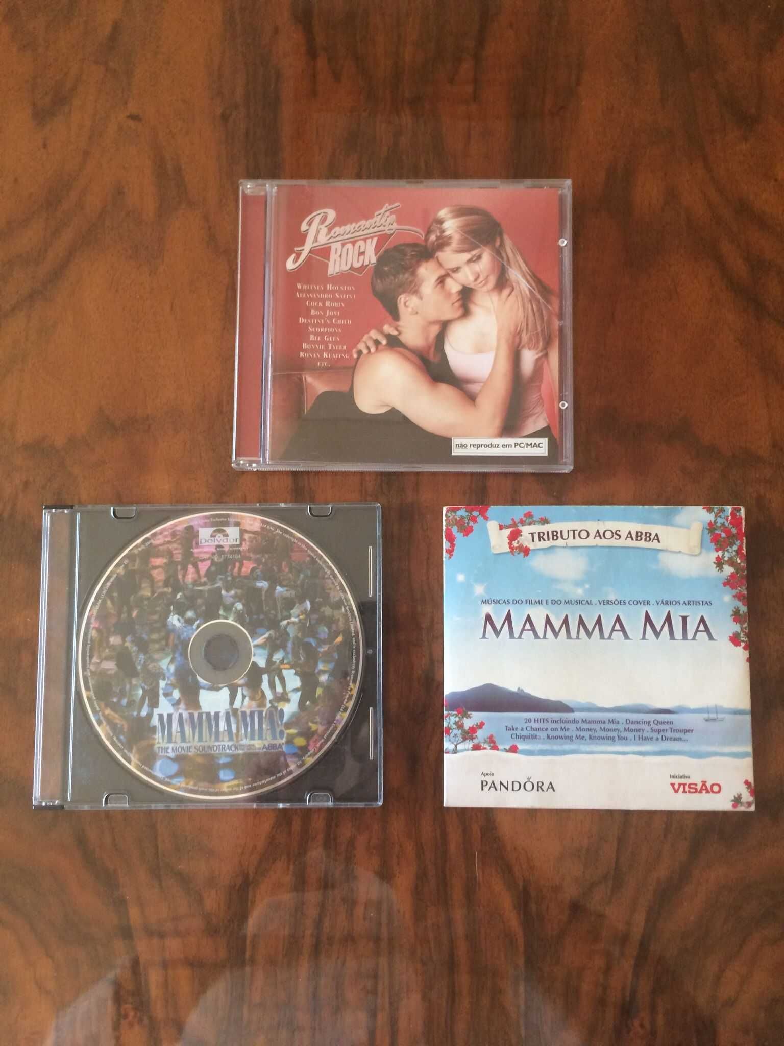 CD Coletanea Rock romantico ; CD Mamma Mia (2 unid) ; como Novos