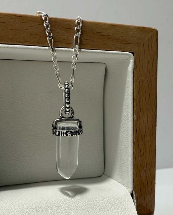 Śliczna Srebrna Zawieszka Kamyk 2g 925