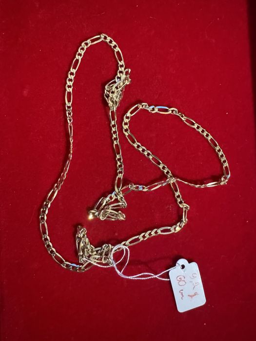 Nowy zloty lancuszek figaro proba 585 9,2g 60cm