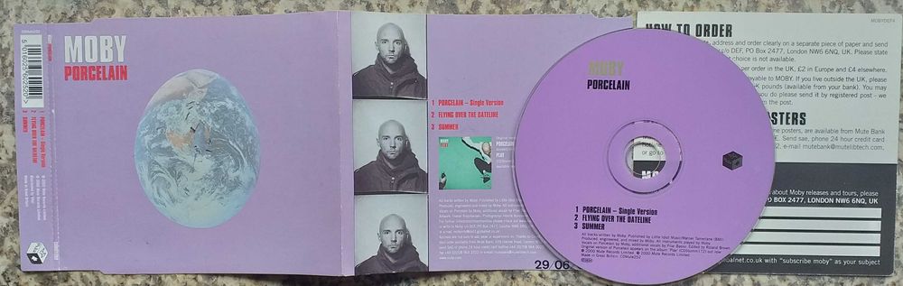 Cd single Moby "Porcelain" original em excelente estado