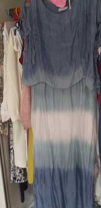 Przepiękna sukienka jedwab włoska rozmiar uniwersalny